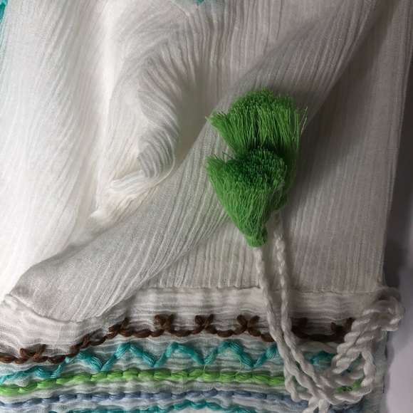 NWT LeTarte Cotton Embroidered Blouse small - Picture 5 of 6